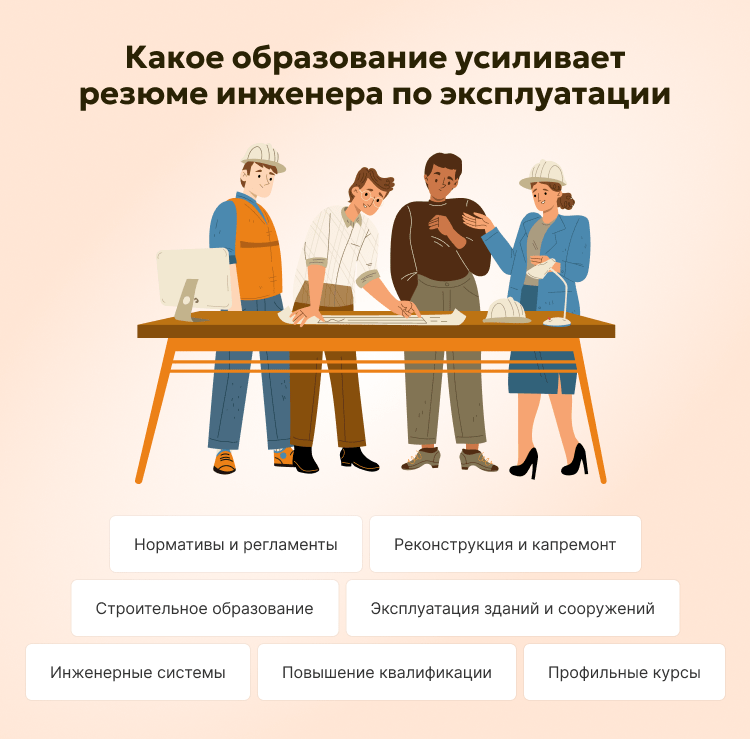 Какое образование усиливает резюме инженера по эксплуатации