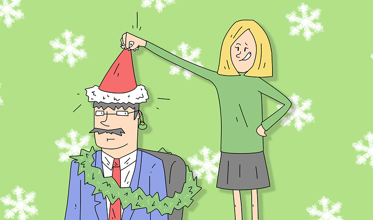 новый год в коллективе